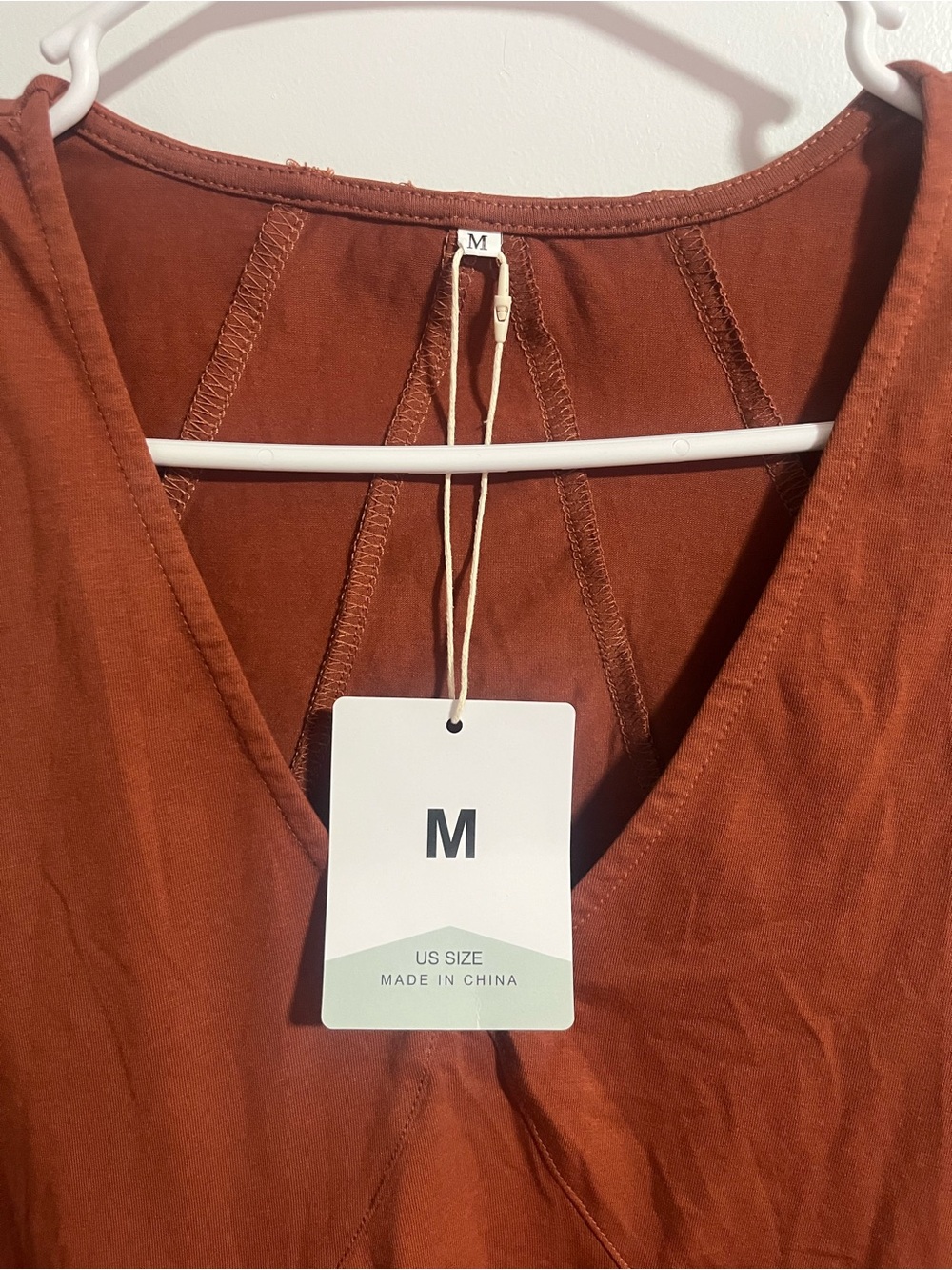 Amazon Rust Sleeveless V-Neck Mini Dress - Picture 3 of 4